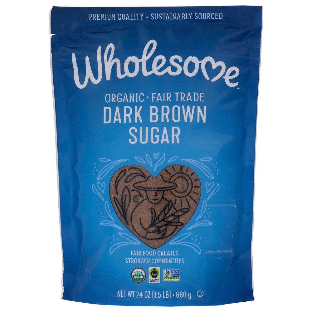 WHOLESOME SWEETENERS: Organic Dark Brown Sugar, 24 oz