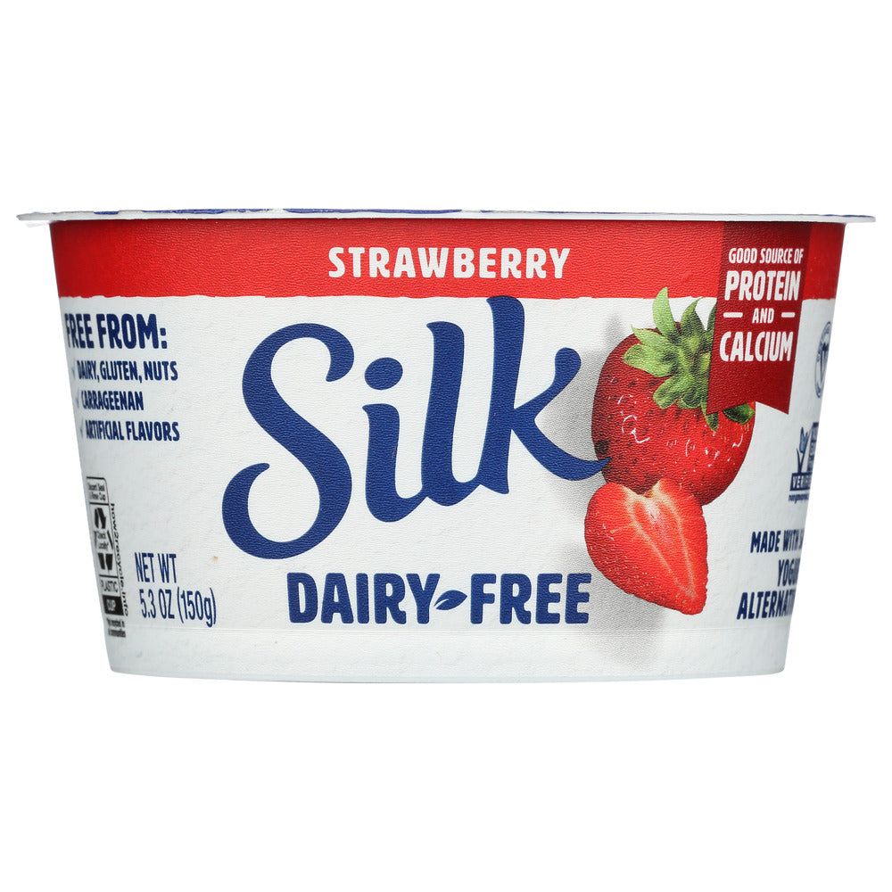 SILK: Yogurt Alternative Dairy-Free Strawberry 5.3 oz