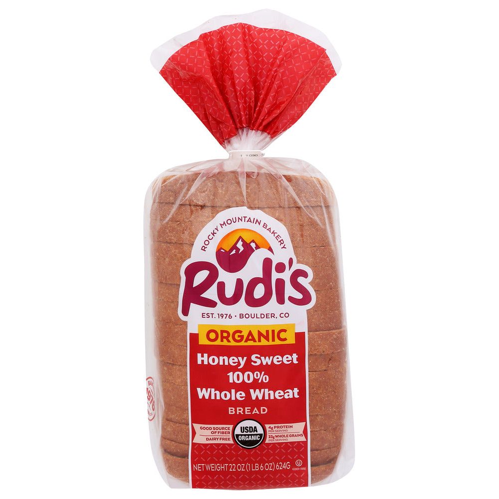 RUDIS: Organic Bakery Organic Honey Sweet Whole Wheat Sandwich Bread, 22 oz