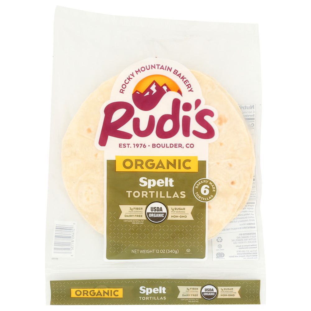 RUDIS: Organic Spelt Tortillas, 12 oz