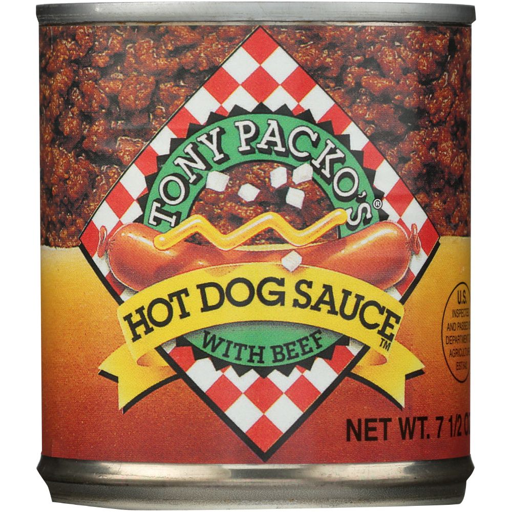 TONY PACKOS: Hot Dog Chili Sauce, 7.5 oz
