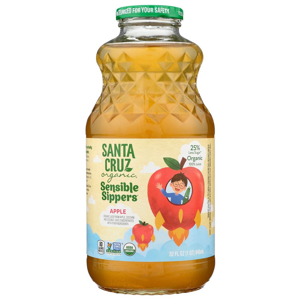 SANTA CRUZ: Organic Sensible Sippers Apple, 32 fo