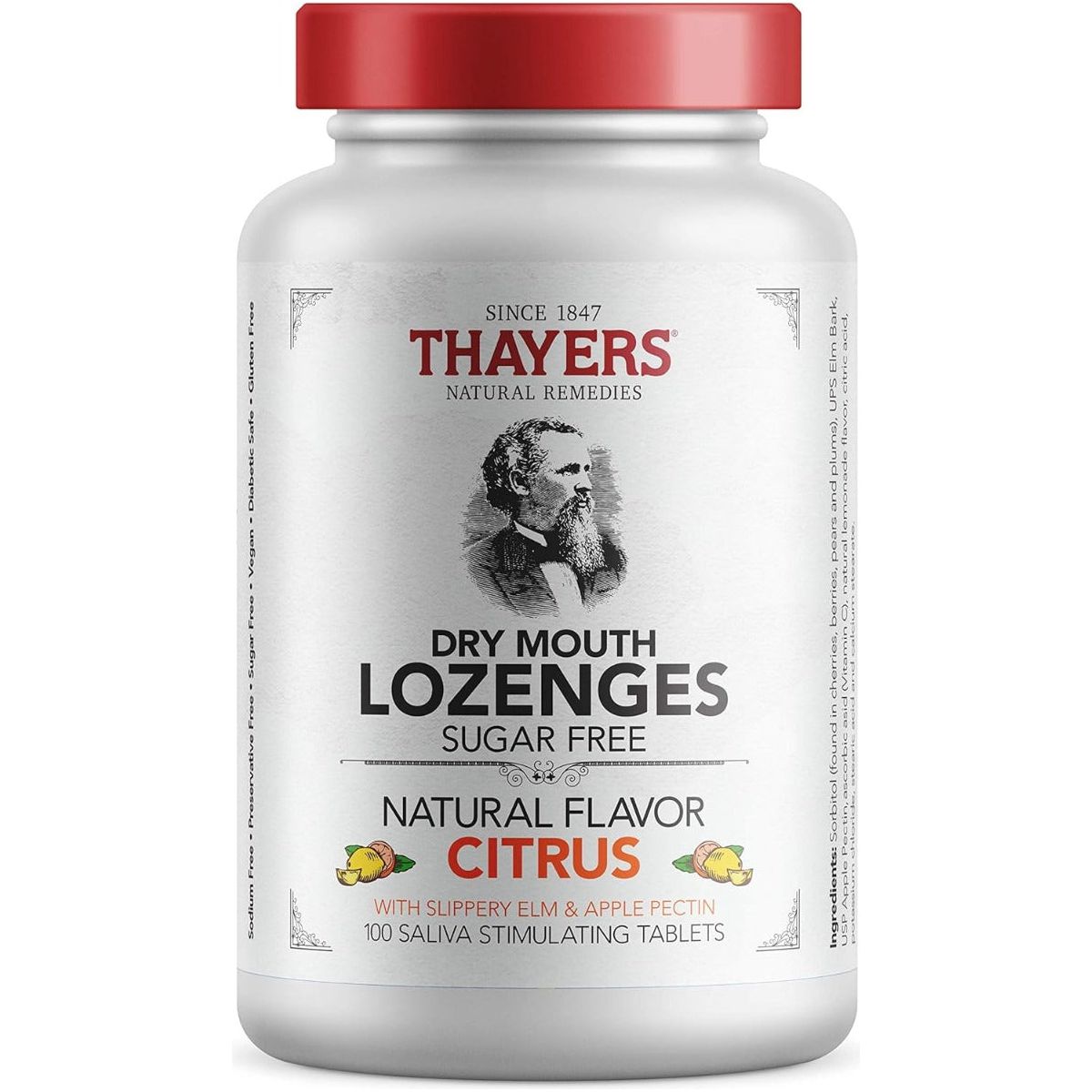 THAYER: Dry Mouth Lozenges Citrus, 100 tb