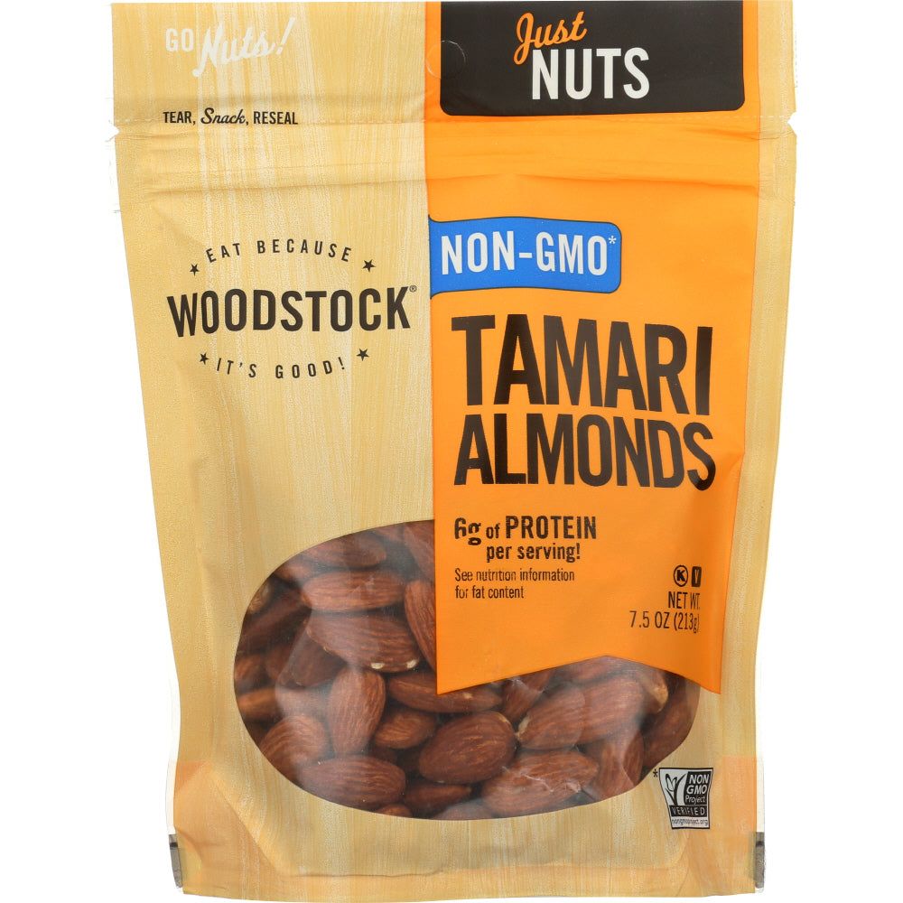 WOODSTOCK: Almonds Tamari, 7.5 oz
