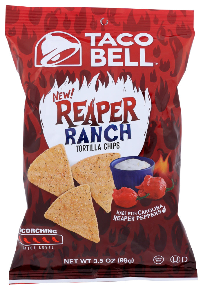 TACO BELL: Reaper Ranch Tortilla Chips, 3.5 oz