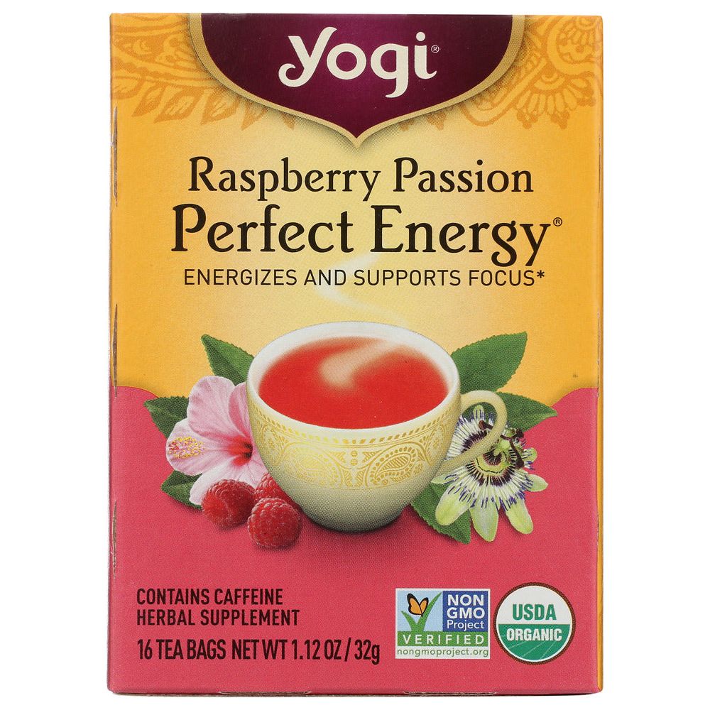 YOGI: Teas Raspberry Passion Perfect Energy, 16 bg