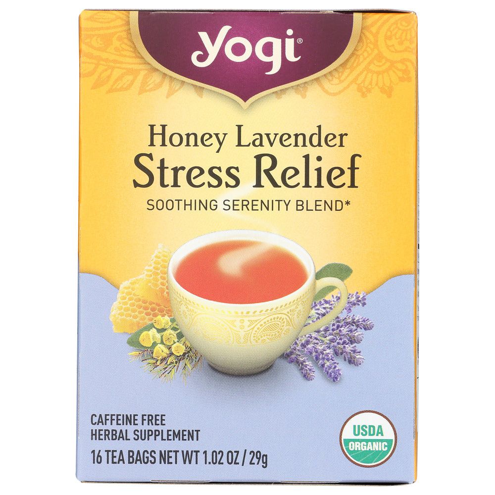 YOGI TEAS: Honey Lavender Caffeine Free Stress Relief Tea, 16 Tea Bags