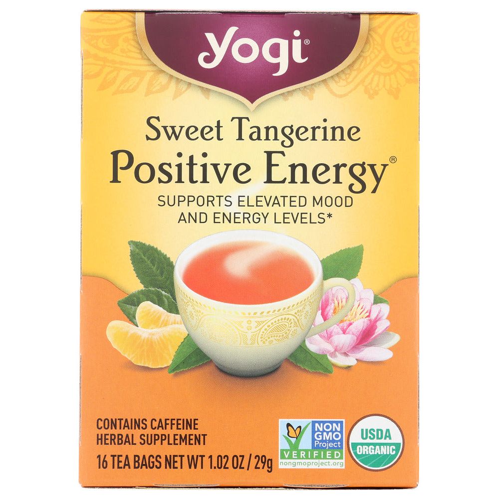 YOGI TEAS: Positive Energy Sweet Tangerine, 16 Tea Bags