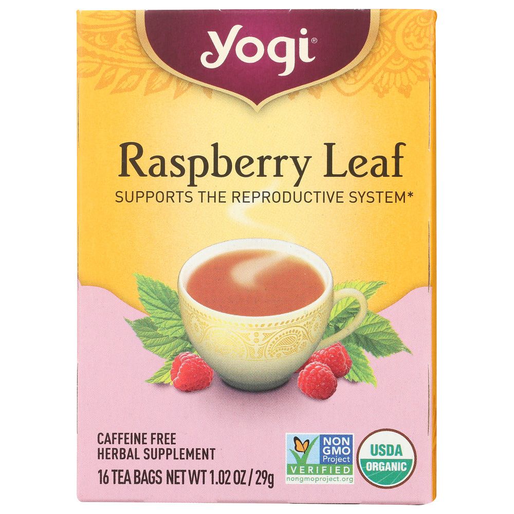 YOGI TEAS: Woman's Raspberry Leaf Caffeine Free, 16 Tea Bags