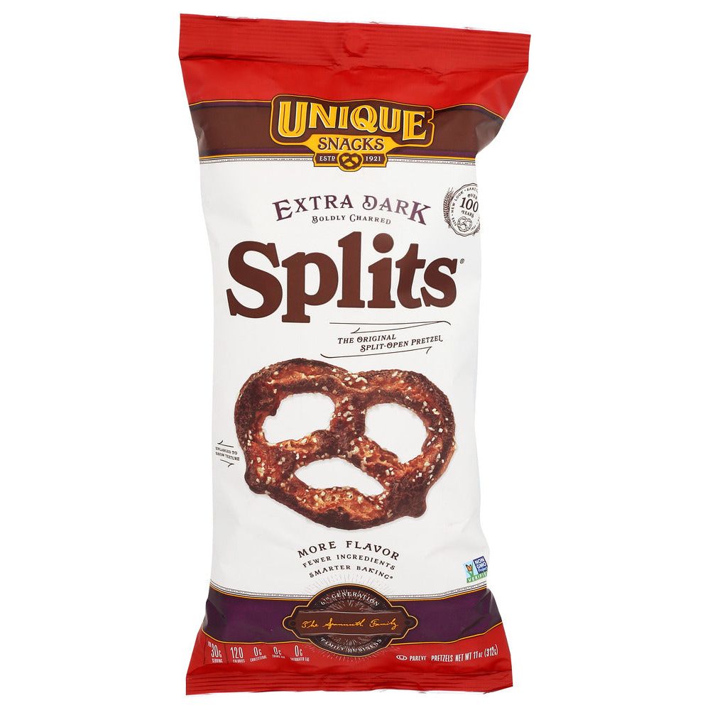 UNIQUE: Pretzels Extra Dark Splits, 11 oz