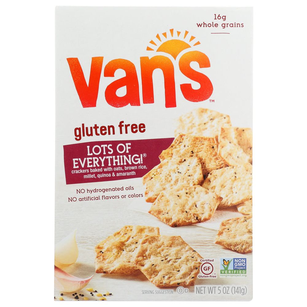 VANS: Natural Foods Gluten Free Lots Of Everything Crispy Whole Grain Baked Crackers, 5 Oz