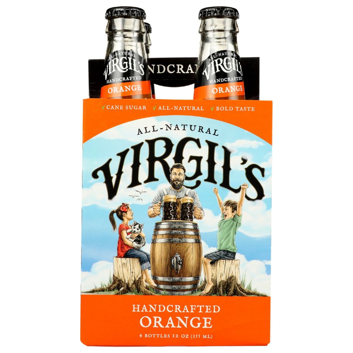 VIRGILS: Handcrafted Orange Soda 4Pk, 48 fo