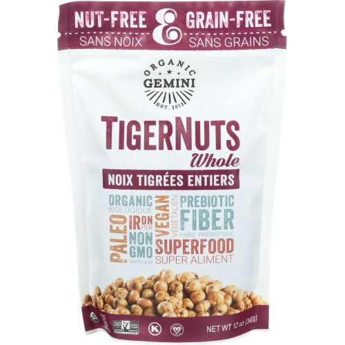 ORGANIC GEMINI: Nut Tigernuts Whole Snack, 12 oz
