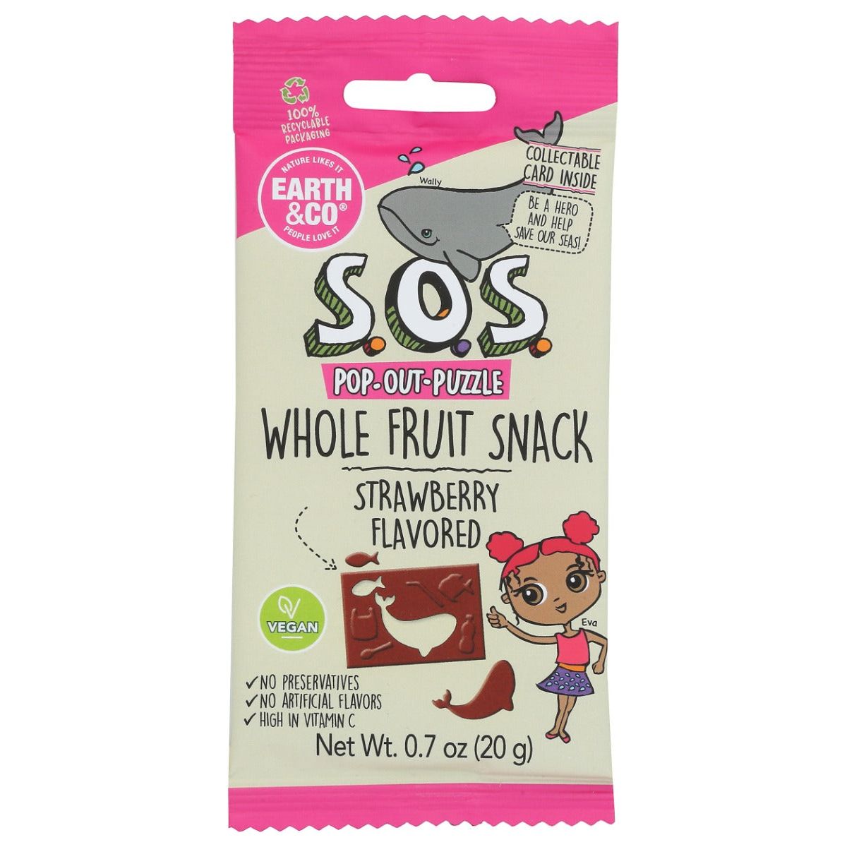 SOS FRUIT SNACKS: Fruit Snacks Strwbrry, 3.5 OZ