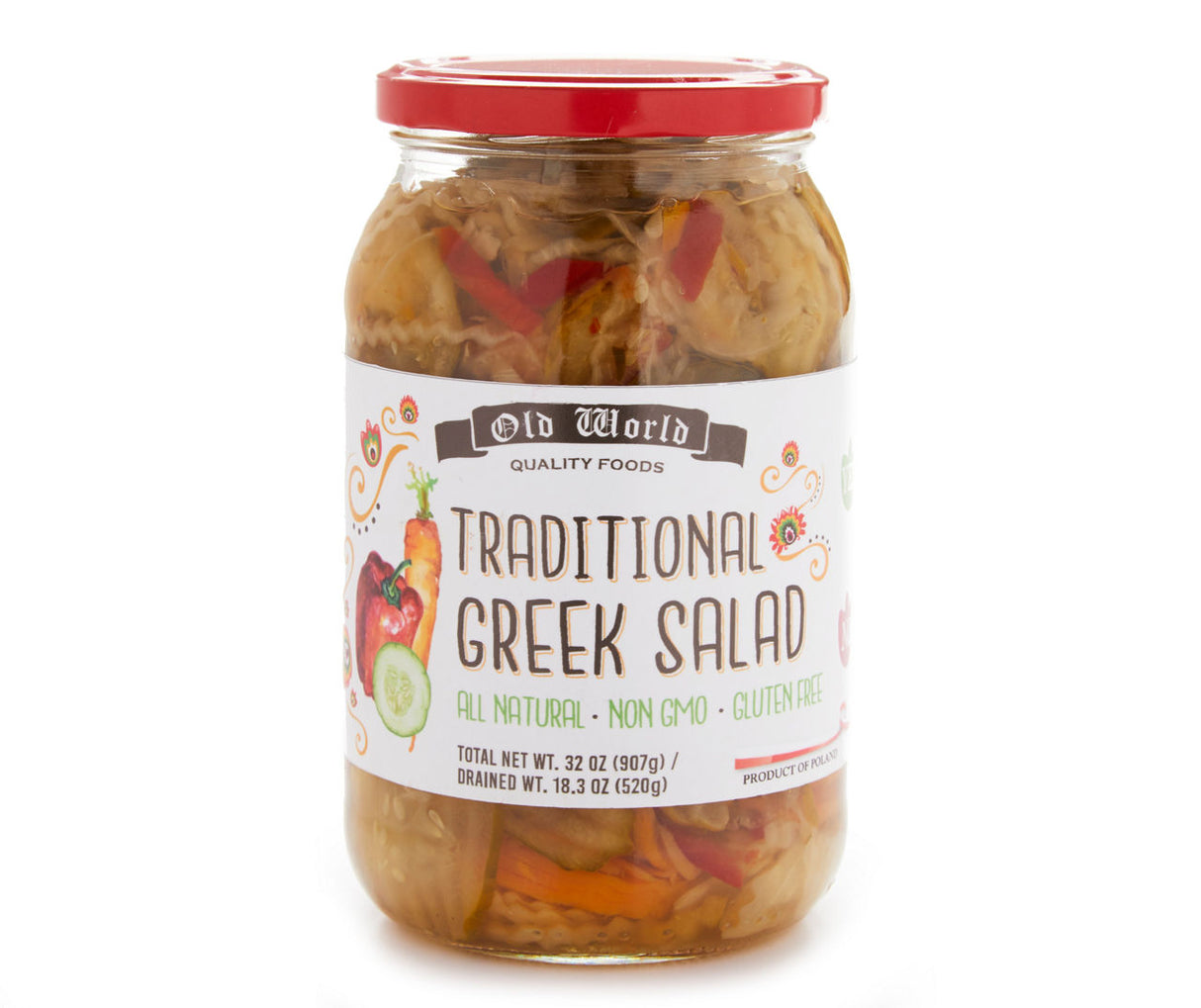 OLD WORLD QUALITY FOODS: Salad Greek, 32 oz