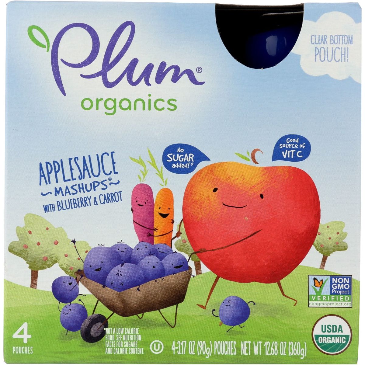 PLUM ORGANICS: Mashup 4Pk Frt N Veg Blbr, 12.68 oz