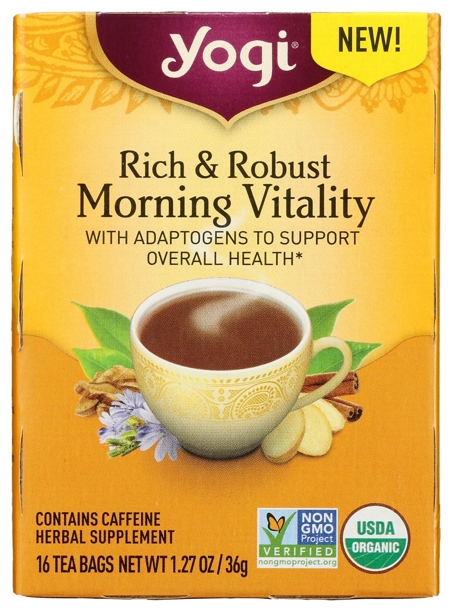 YOGI TEAS: Tea Morning Vitality Org, 16 bg