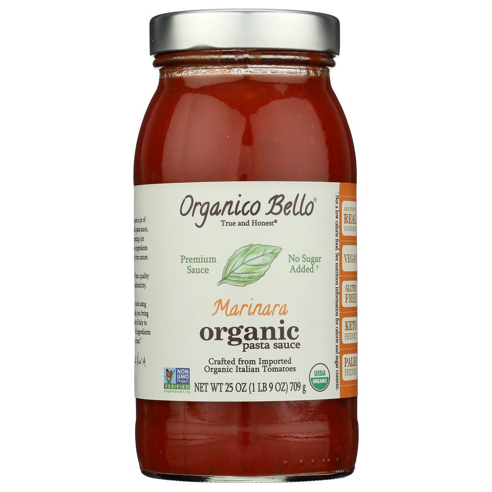 ORGANICO BELLO: Organic Pasta Sauce Marinara, 25 oz
