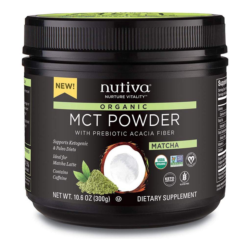 NUTIVA: Organic MCT Powder Matcha, 10.6 oz