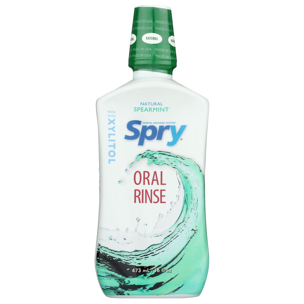 SPRY: Oral Rinse Spearmint, 16 Oz