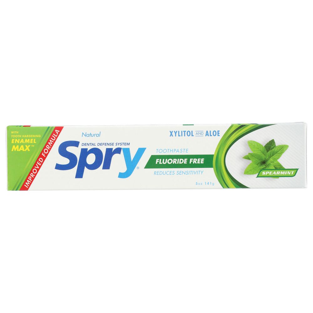 SPRY: Spearmint Xylitol Toothpaste Anti-Plaque Tartar Control, 5 oz