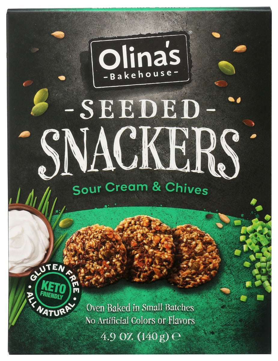 OLINAS BAKEHOUSE: Crackers Sour Cream Chive, 4.9 oz