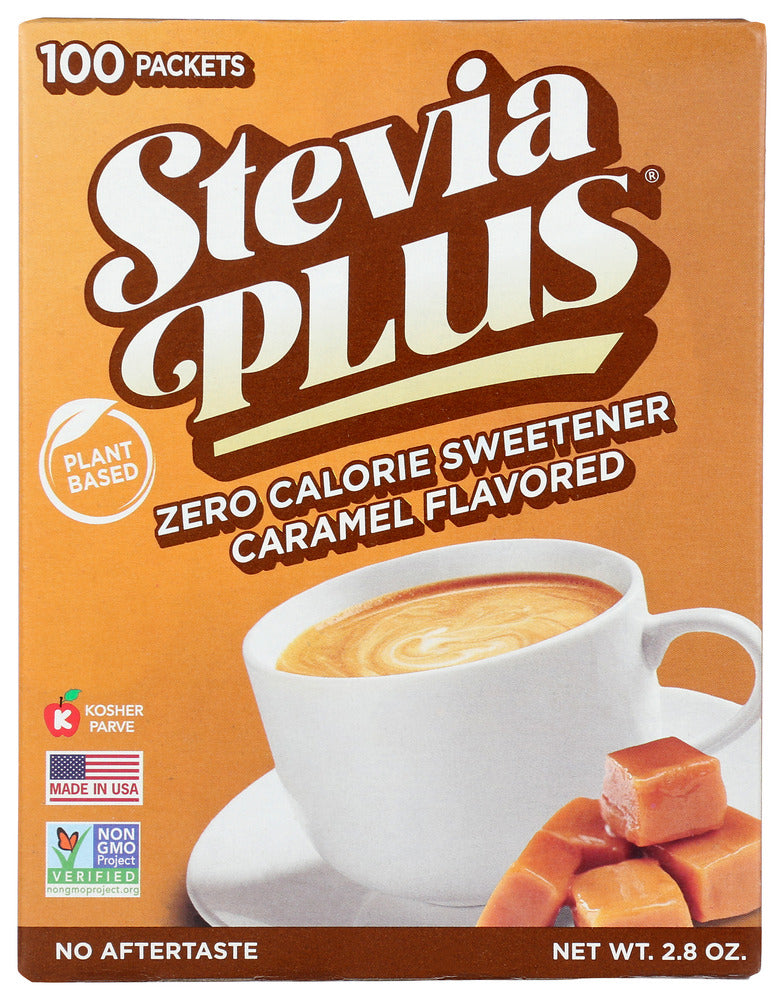 STEVIA PLUS: Caramel Zero Calorie Sweetener, 2.8 oz