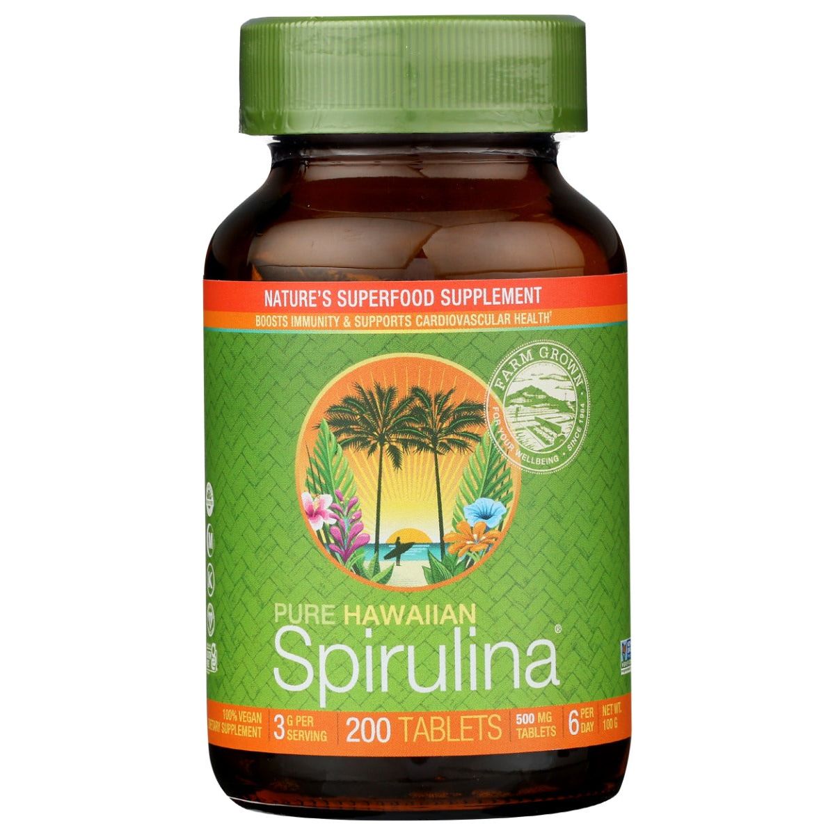NUTREX: Hawaii Spirulina Pacifica Pure Hawaiian Nature's Multi-Vitamin 500 Mg, 200 Tablets