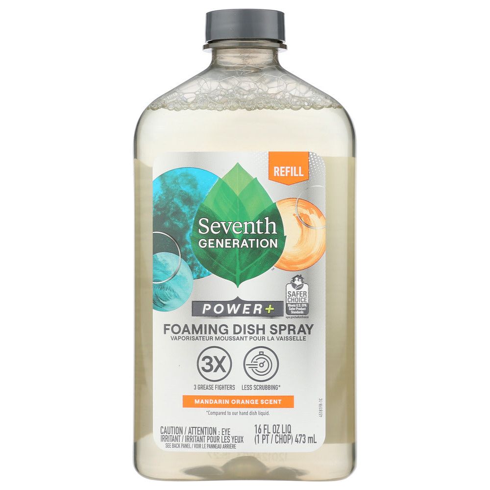 SEVENTH GENERATION: Mandarin Orange Foaming Dish Spray Refill, 16 fo