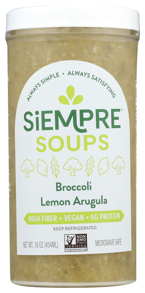 SKINNY SOUPING: Broccoli Lemon Arugula Soup, 16 oz
