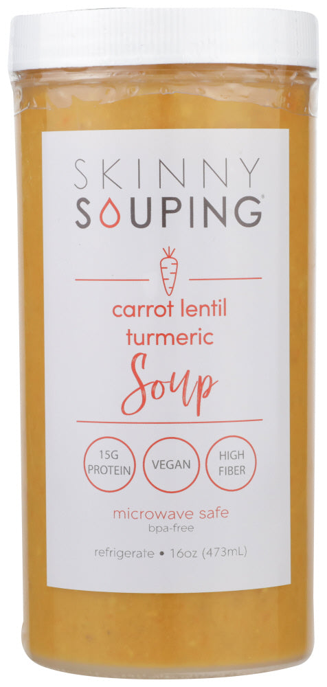SKINNY SOUPING: Carrot Lentil Turmeric Soup, 16 oz