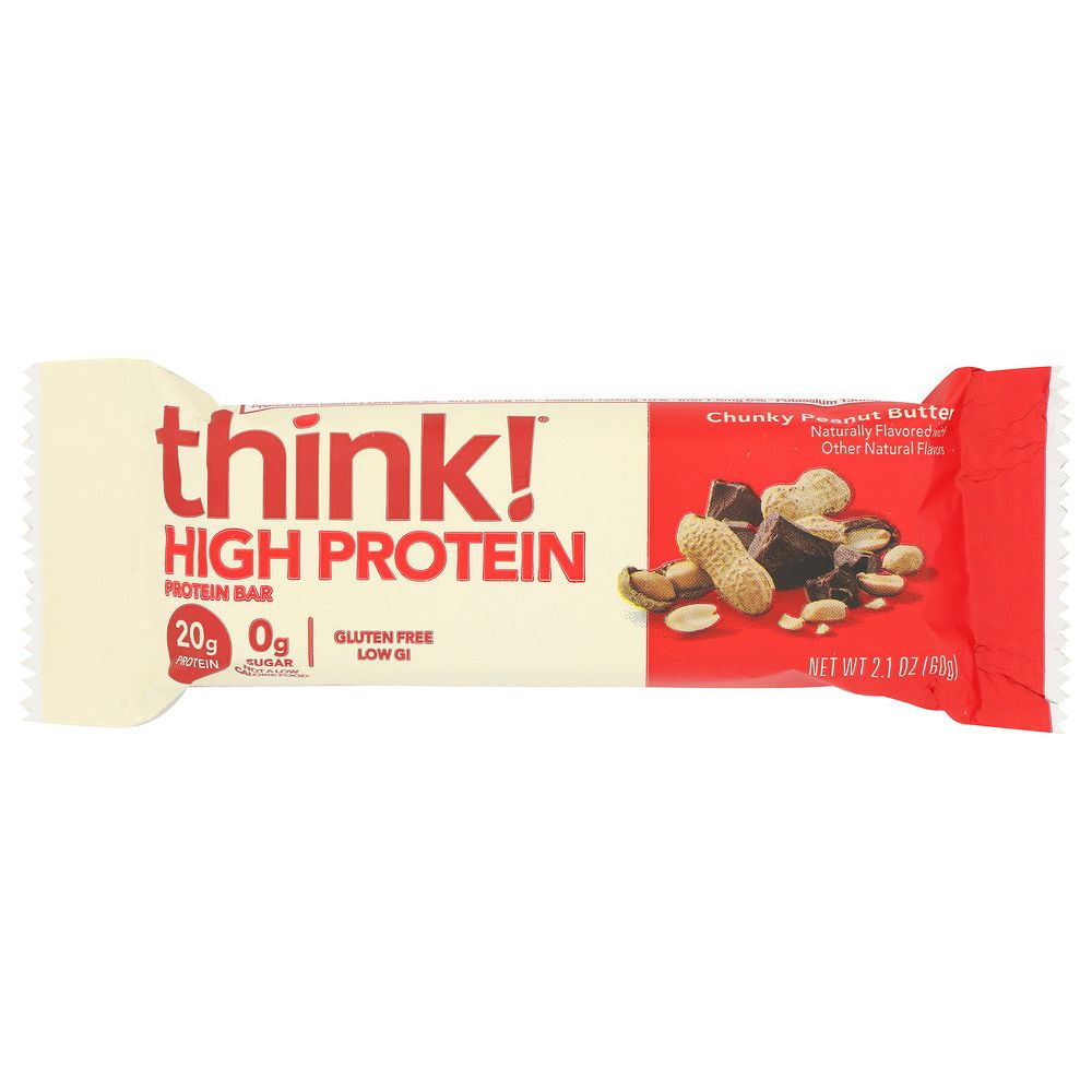 THINKTHIN: High Protein Bar Chunky Peanut Butter, 2.1 oz