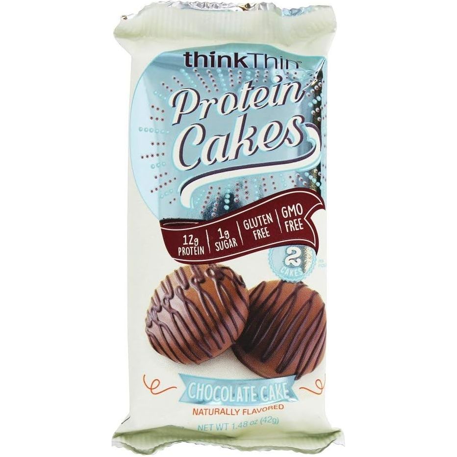 THINK THIN: Protein Chocolate Cake Bar 2ct, 1.48 oz