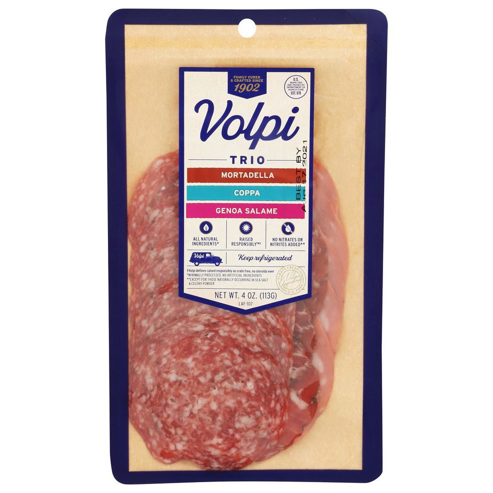 VOLPI: Prep Trio Mortadella, Genoa Salame, Coppa, 4 oz