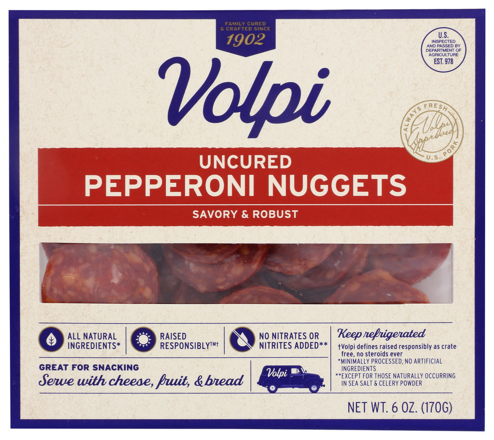 VOLPI: Nuggets Pepperoni Sliced, 6 oz