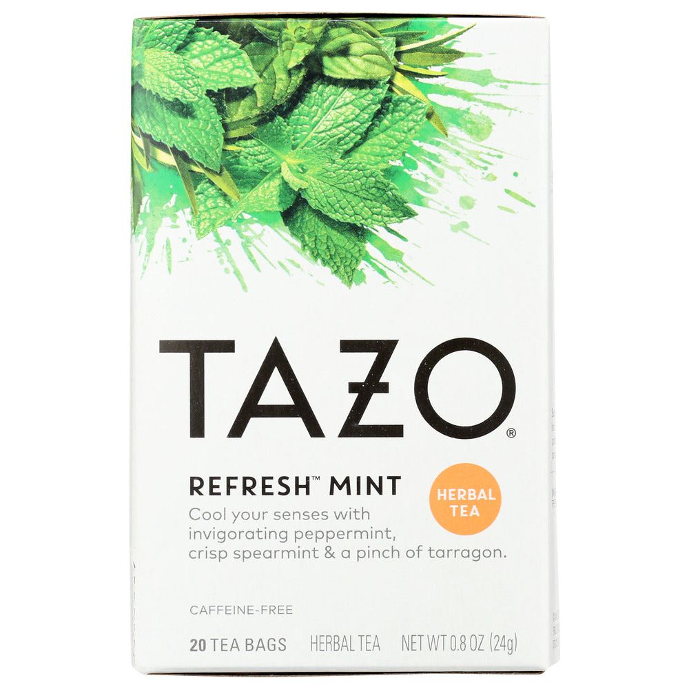TAZO: Herbal Tea Refresh Mint Caffeine-Free 20 Tea Bags, 0.8 oz