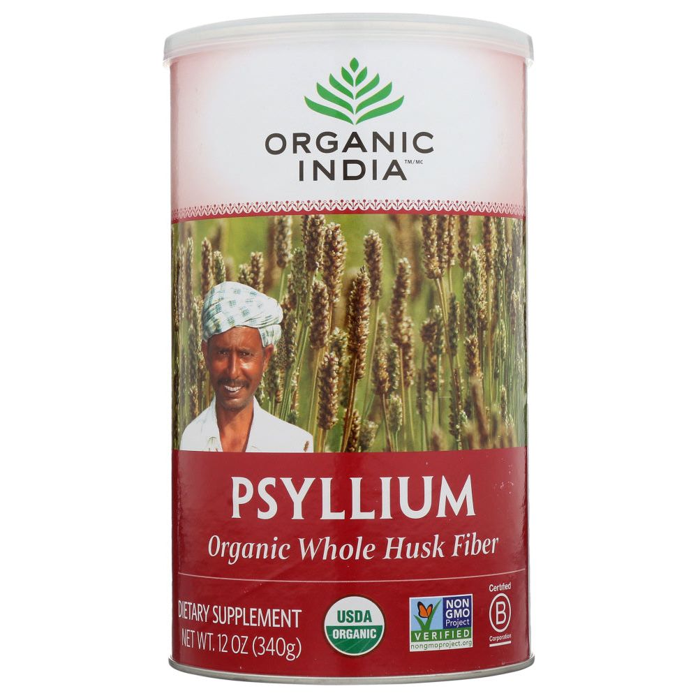 ORGANIC INDIA: Psyllium Organic Whole Husk Fiber, 12 oz