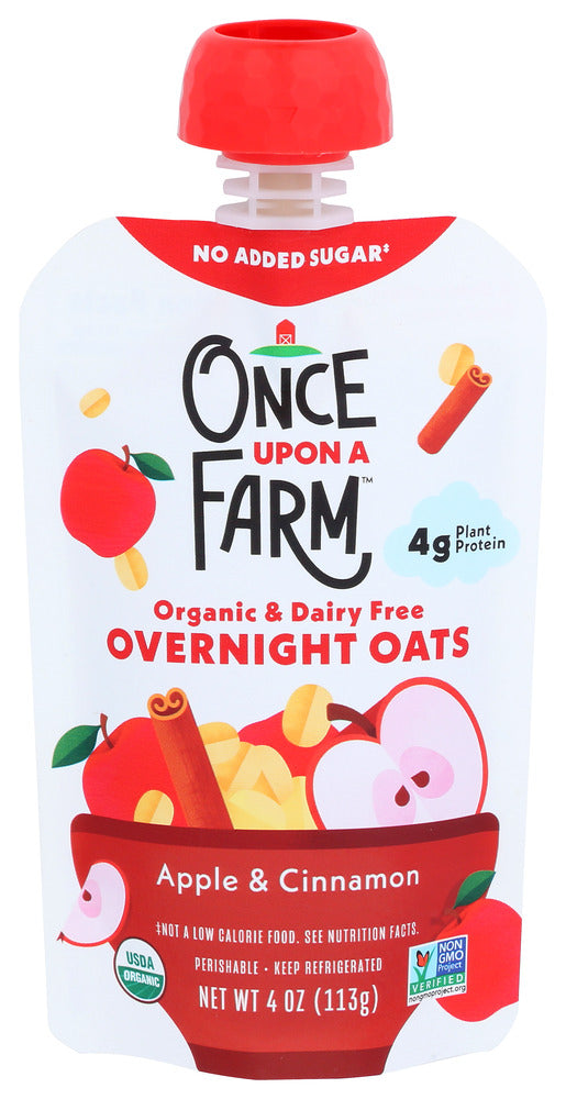ONCE UPON A FARM: Oats Overnight Apple & Cinnamon, 4 oz