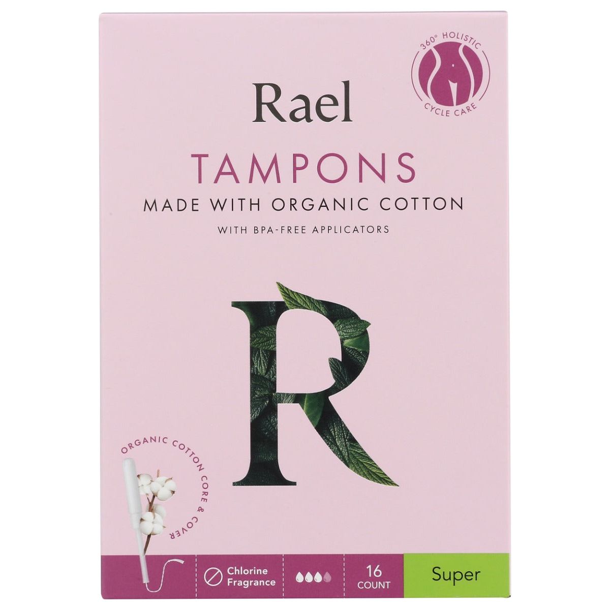 RAEL: Tampons Cotton Super, 16 ea