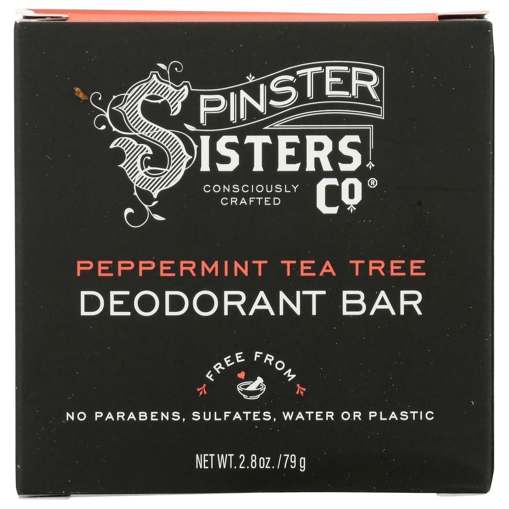 SPINSTER SISTERS CO: Bar Deodorant Peppermint Tea Tree, 2.8 oz