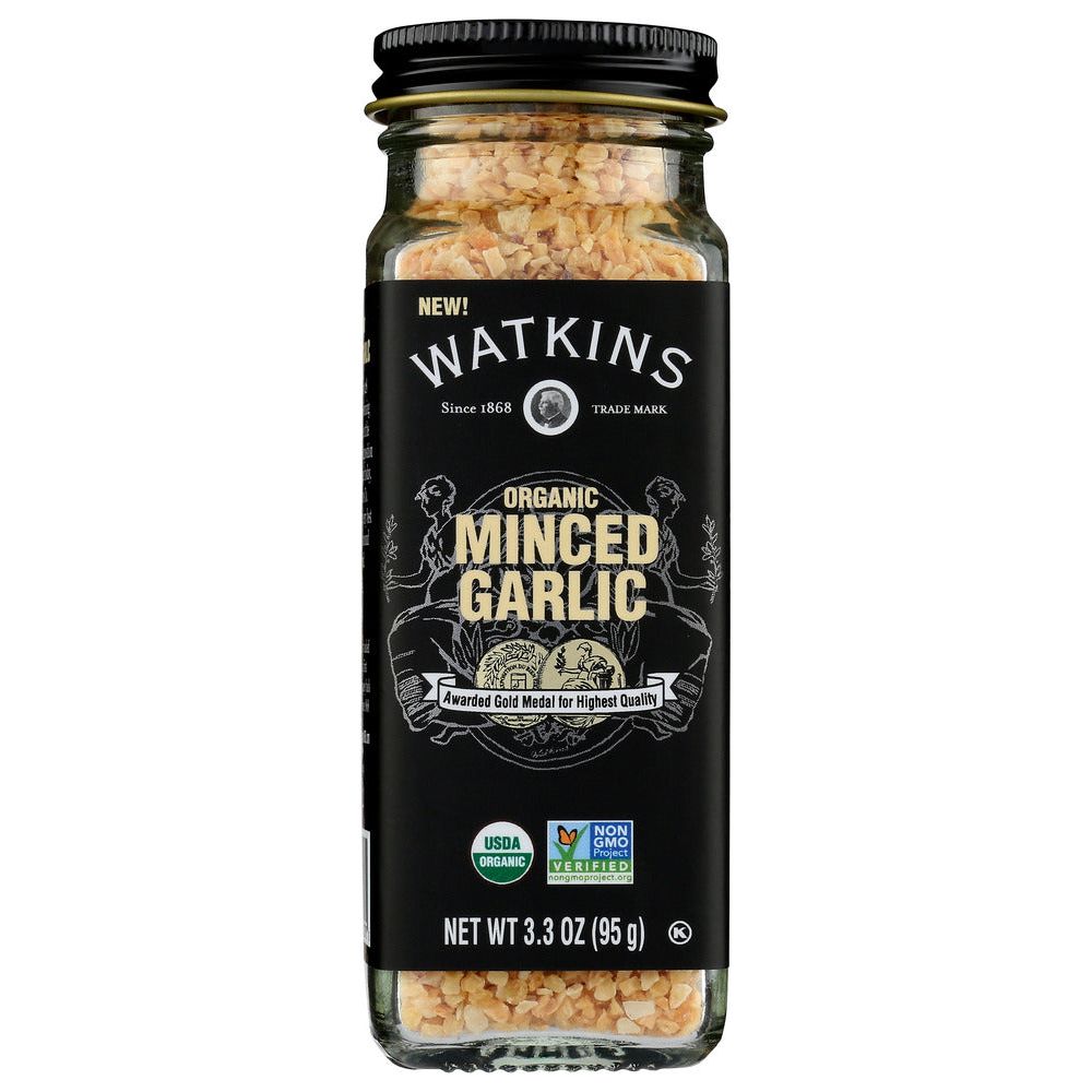 WATKINS: Organic Minced Garlic, 3.3 oz