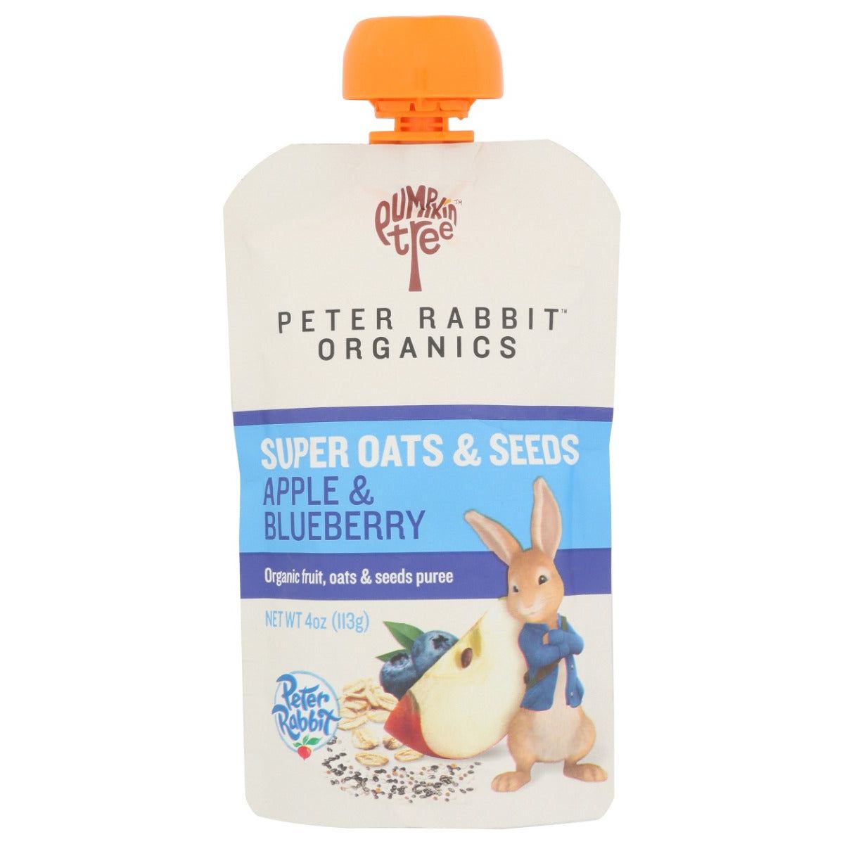 PETER RABBIT: Baby Food Apple Blueberry, 4 oz
