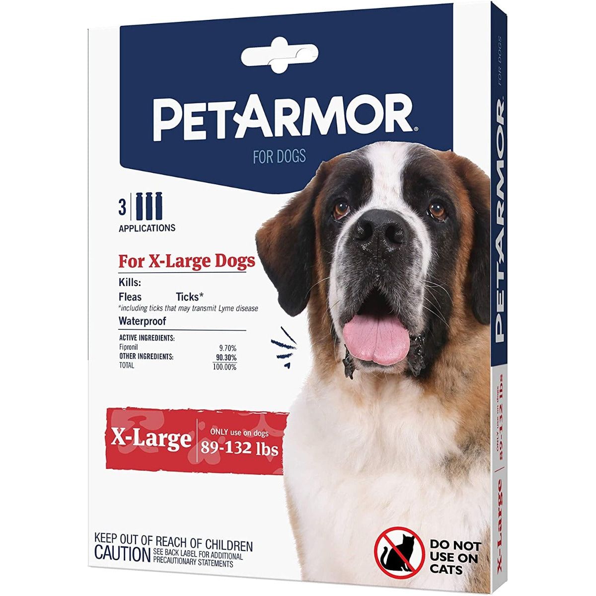 PETARMOR: Drops Petar Dog 89-132Lbs, 3 do