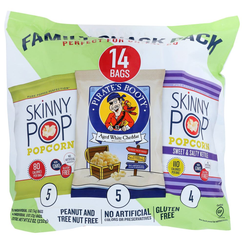 SKINNY POP: Popcorn Family Pack, 8.2 oz
