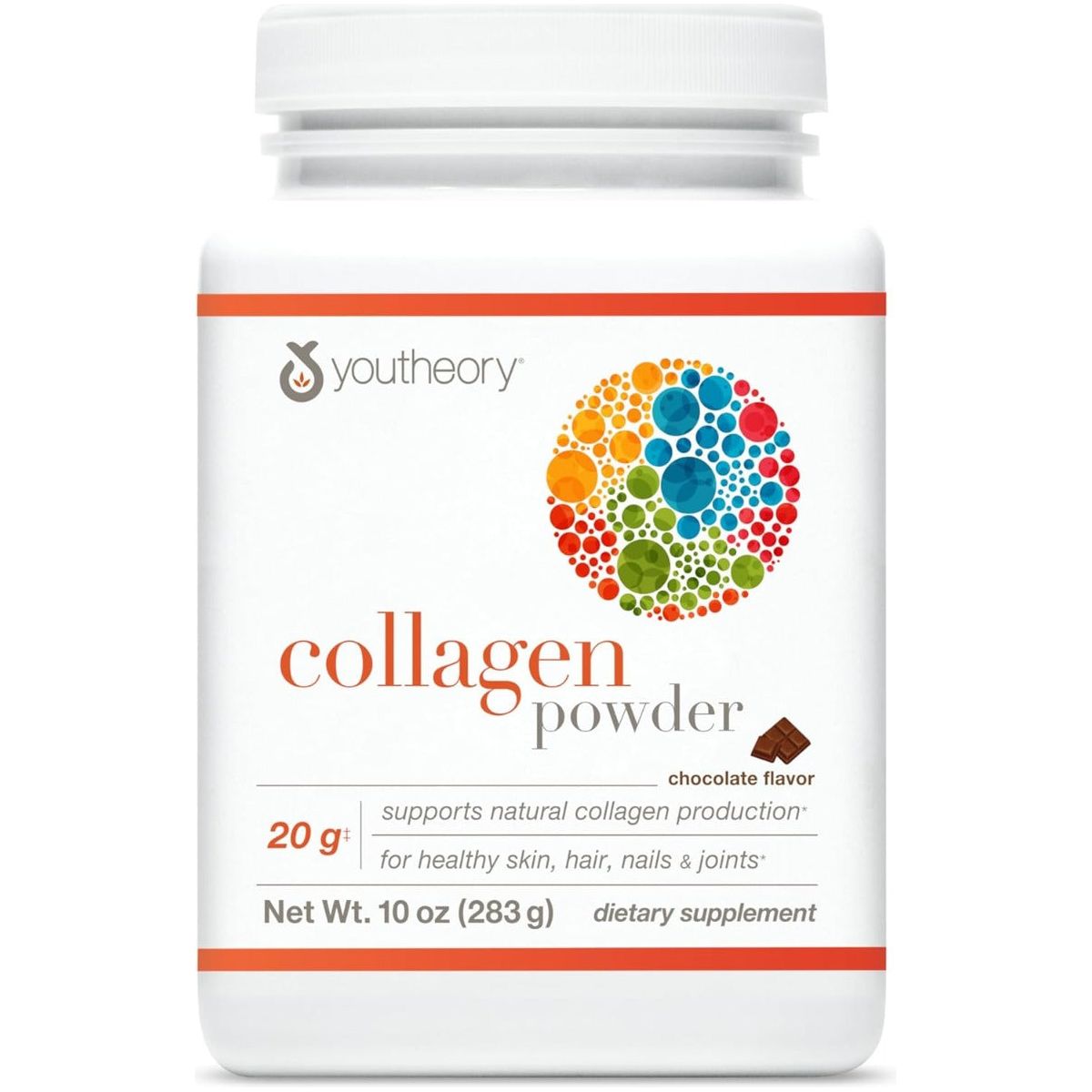 YOUTHEORY: Collagen Powder Chocolate, 10 oz