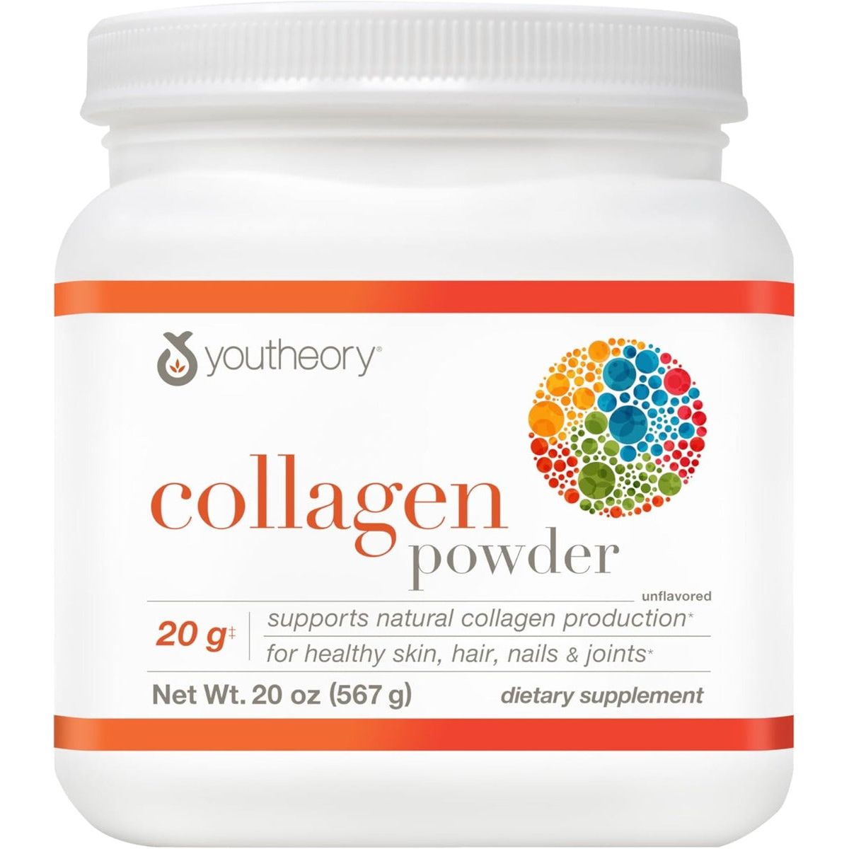 YOUTHEORY: Collagen Powder Unflavored, 20 oz