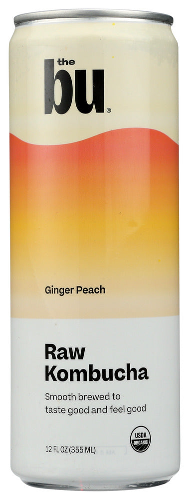 THE BU: Raw Kombucha Ginger Peach, 12 oz
