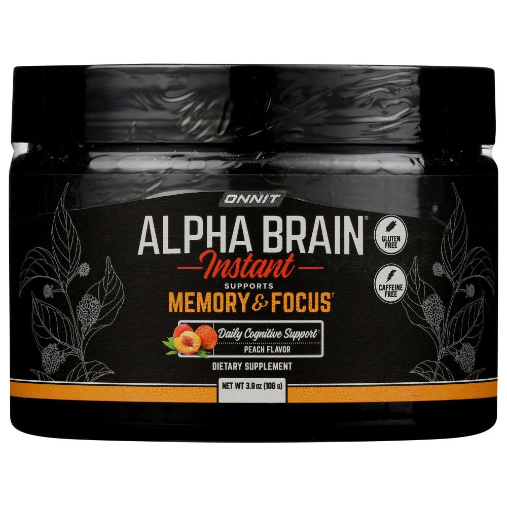 ONNIT: Alpha Brain Pwdr Peach, 3.8 oz