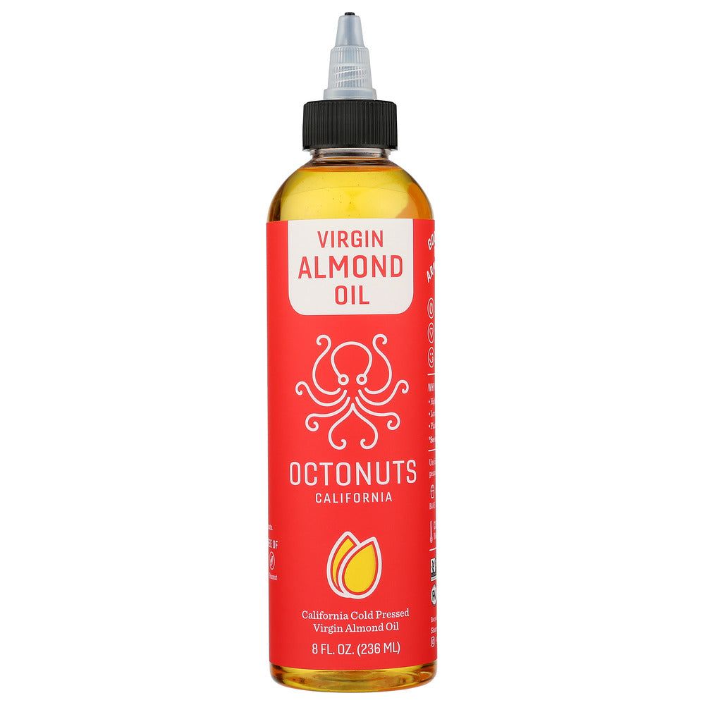OCTONUTS: California Cold Pressed Virgin Almond Oil, 8 oz