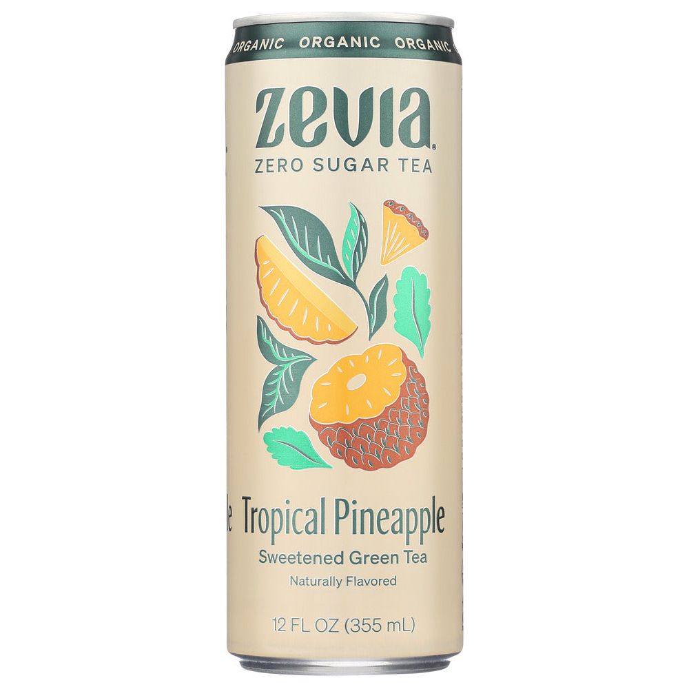 ZEVIA: Tea Grn Trpcl Pnpple Org, 12 fo